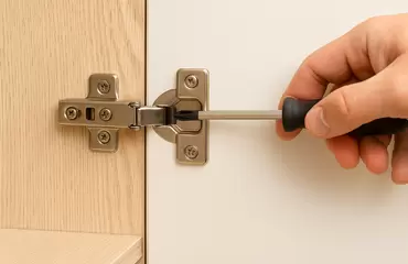 Как отрегулировать петли на шкафу?