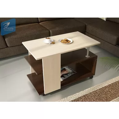 Стол журнальный №6 - Дуб молочный/Венге (МК Стиль)