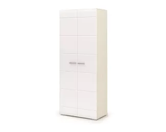 Шкаф 2 ств. Симба (Белфорт/Белый глянец) Стендмебель