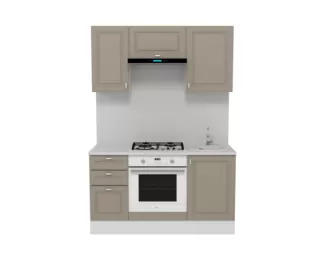 Кухня Ева 1.5 м - Мокко софт (Горизонт)