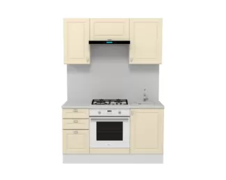 Кухня Ева 1.5 м - Тирамису софт (Горизонт)