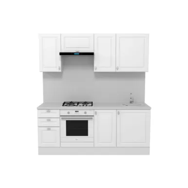 Кухня Ева 2.0 м - Белый софт (Горизонт)