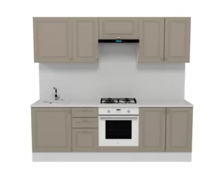 Кухня Ева 2.4 м - Мокко софт (Горизонт)