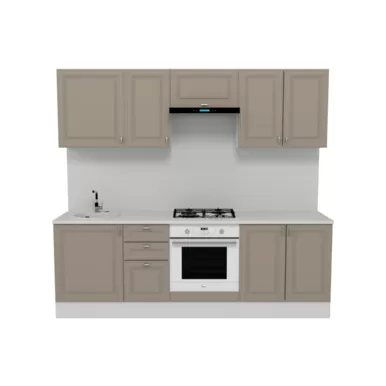Кухня Ева 2.4 м - Мокко софт (Горизонт)