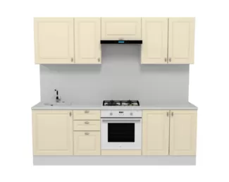 Кухня Ева 2.4 м - Тирамису софт (Горизонт)