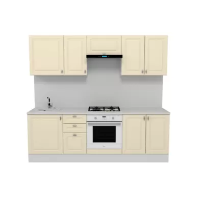Кухня Ева 2.4 м - Тирамису софт (Горизонт)