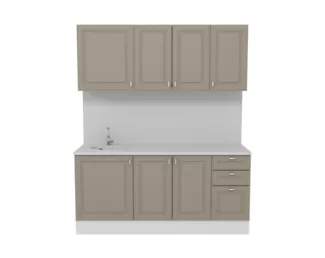 Кухня Ева 1.8 м - Мокко софт (Горизонт)