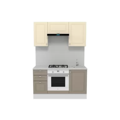 Кухня Ева 1.5 м - Мокко/Тирамису софт (Горизонт)