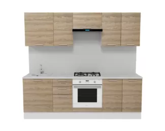 Кухня Полонез 2.4 м - Сосна Бран (Горизонт)