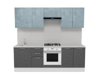 Кухня Лофт 2.4 м - Камень Арья/Камень Оленна (Горизонт)