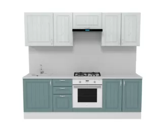Кухня Принцесса 2.4 м - Мурено/Арктик (Горизонт)