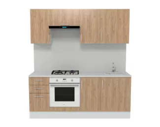 Кухня Европа 2.0 м - Крафт золотой (Горизонт)