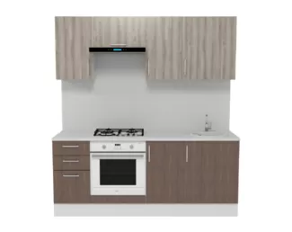 Кухня Европа 2.0 м - Мор дерево/Таормино (Горизонт)