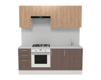 Кухня Европа 2.0 м - Мор дерево/Крафт золотой (Горизонт)