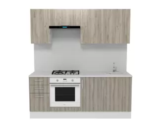 Кухня Европа 2.0 м - Таормино/Крафт серый (Горизонт)