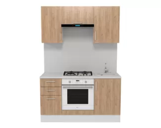 Кухня Европа 1.5 м - Крафт золотой (Горизонт)