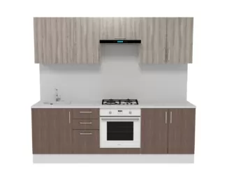 Кухня Европа 2.4 м - Мор дерево/Таормино (Горизонт)