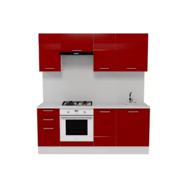 Кухня Люкс 2.0 м - Рубин Глянец (Горизонт)