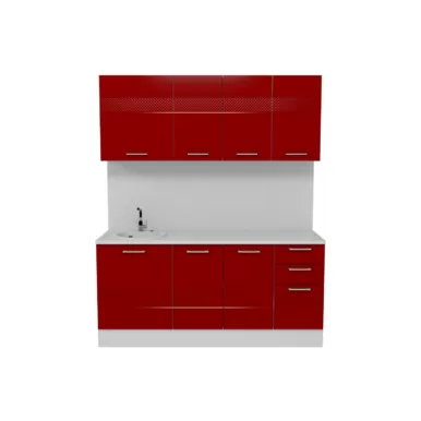 Кухня Люкс 1.8 м - Рубин Глянец (Горизонт)