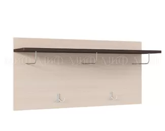 Вешалка Белла с полкой (Дуб беленый / Венге) МИФ