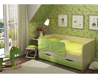 Кровать АЛИСА 1,6 КР-812 - Зелёный (Стендмебель)