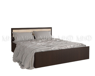 Кровать Фиеста 1.4 м (Дуб беленый/Венге) МИФ