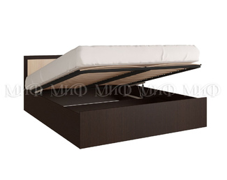 Кровать Фиеста с подъемным механизмом 1.4 м (Дуб беленый/Венге) МИФ