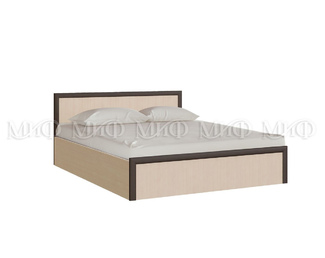 Кровать Грация 1.4 м (Дуб беленый/Венге) МИФ
