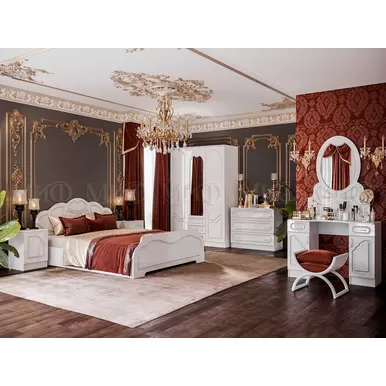 Спальный гарнитур Гармония -  Белый глянец / Белый (МИФ)