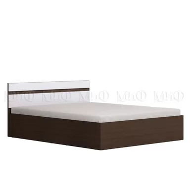 Кровать Ким 1.6 м (Белый глянец/Венге)  МИФ