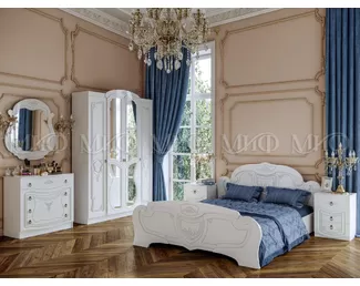 Спальный гарнитур Мария (Комплект 1) - Белый глянец