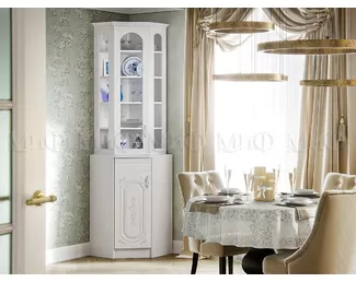 Буфет угловой Лиза-2 (Белый глянец холодный)