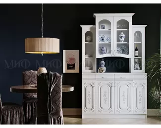 Буфет 4-х створчатый Лиза-2 (Белый глянец холодный)