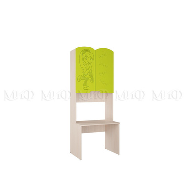 Стол с надстройкой Юниор-3 (Лайм/Дуб беленый) МИФ