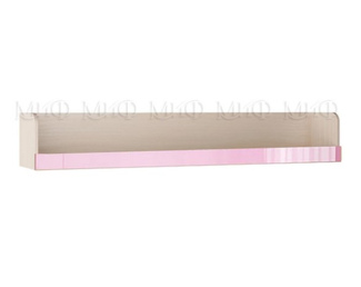 Полка Юниор-3 (Розовый металлик/Дуб беленый) МИФ