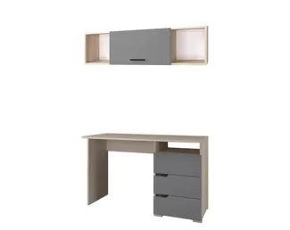 Письменный стол Анталия с навесной полкой Анталия 1200 (графит) (Горизонт)