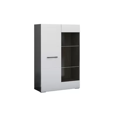 Стеллаж Ненси  - Венге / Белый глянец (Горизонт)