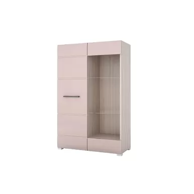 Стеллаж Ненси - Ясень шимо / Капучино глянец (Горизонт)