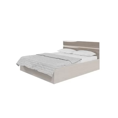 Кровать Ненси 1,4 м с подъемным механизмом - Ясень Шимо / Капучино глянец (Горизонт)