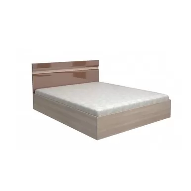 Кровать Ненси 1,6 м с подъёмным механизмом - Ясень Шимо / Капучино глянец (Горизонт)