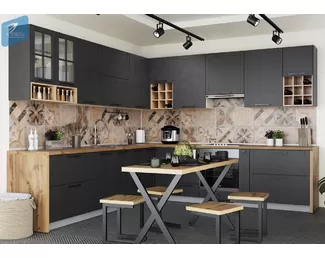 Кухня модульная угловая LOFT 3.0x2.9м (МК Стиль)