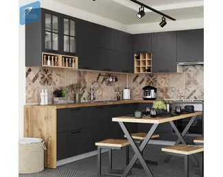 Кухня модульная угловая LOFT 3.0х1.95м