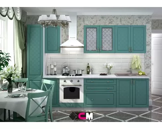 Кухня модульная Модена 3.0м - Дуб бирюза (Стендмебель)