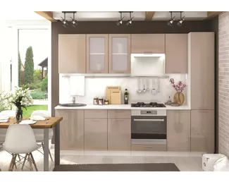 Кухня модульная Ксения 2.7м - Кофе с молоком (Стендмебель)