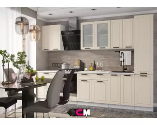 Кухня Альфа 3.0 м - Холст брюле (Стендмебель)