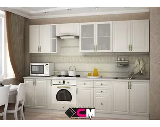 Кухня Юлия 2.95 м - Сандал белый (Стендмебель)