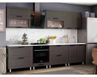 Кухня модульная Селина Черный 2.9 м