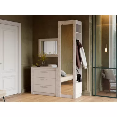 Прихожая Монако Комплект 1 - Ясень белый (BTS)