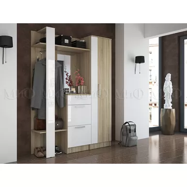 Прихожая Мартина - Белый глянец/Дуб Сонома (МиФ)