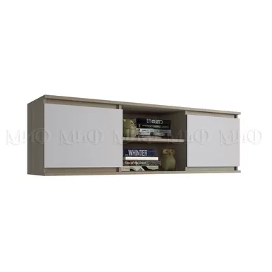 Полка открытая (антресоль) Челси - Белый глянец холодный/Дуб сонома (МИФ)